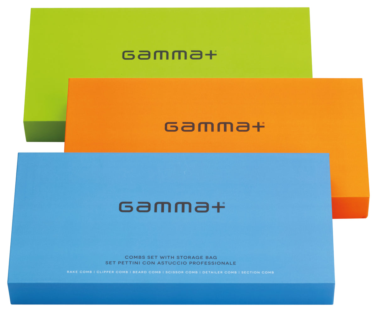 NEW Gamma+ 6pcs Comb Set with Storage Case - Available in 3 Colours