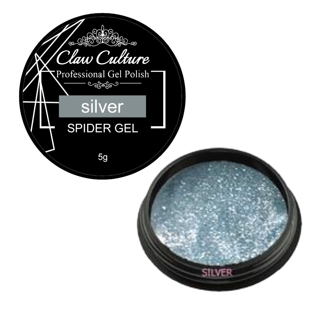 Claw Culture Metallic Spider Gel 5g - Silver