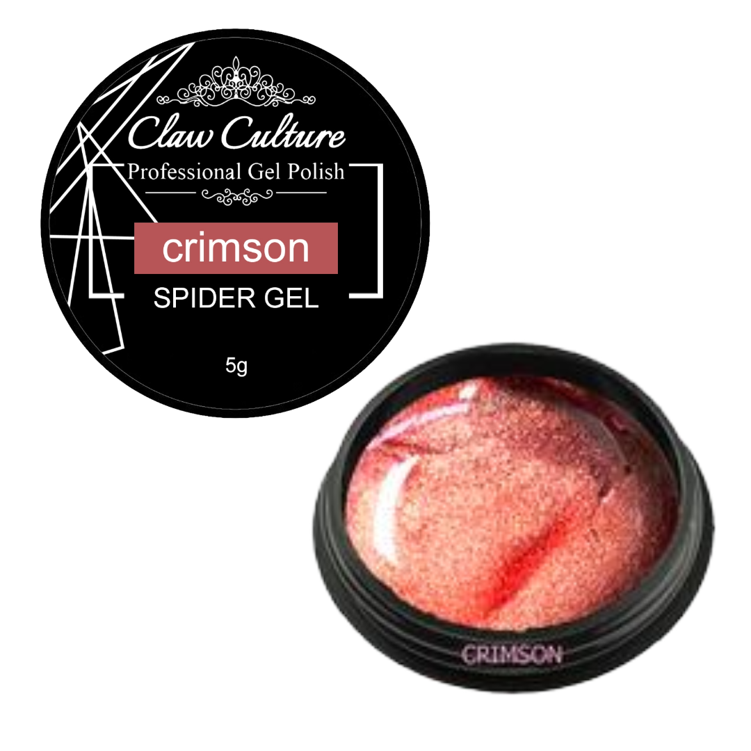 Claw Culture Metallic Spider Gel 5g - Crimson