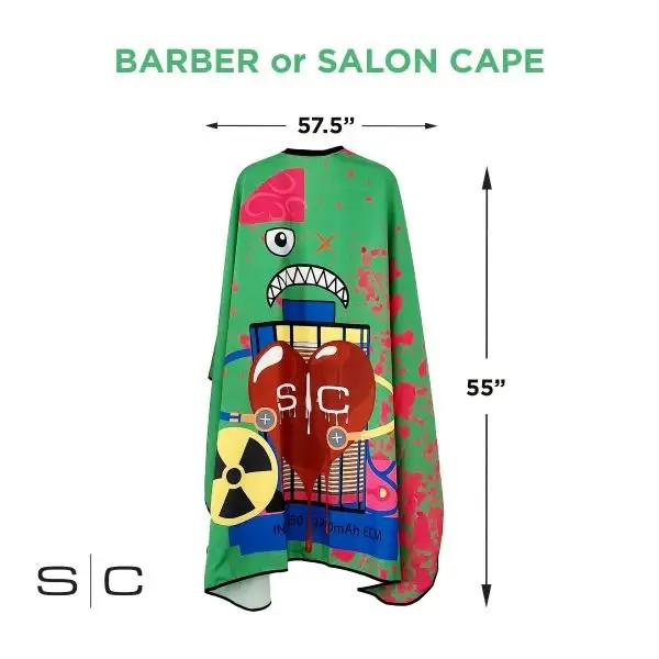 StyleCraft Waterproof Barber/Stylist Cape - Radioactive Green