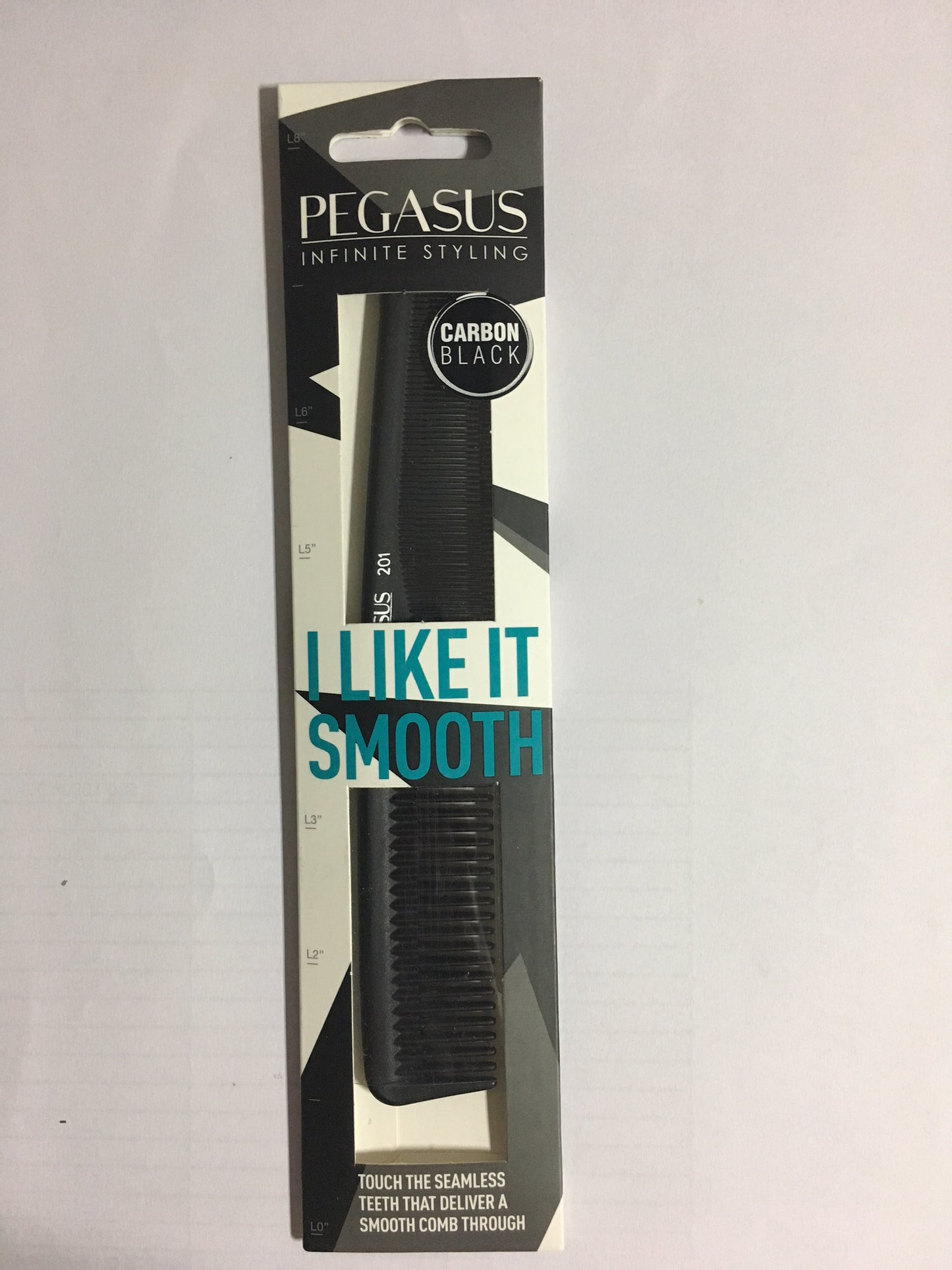 Pegasus 201/4 Styling Cutting Comb - Carbon Black