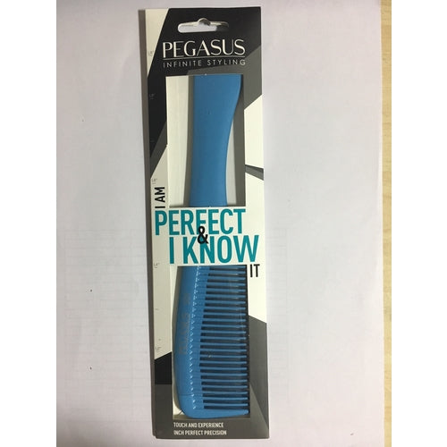 Pegasus 501 Styling Color Rake Handle Comb - Blue