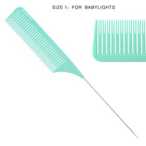 Vellen Weave Tail Comb 5 Set- Perfect for All High Lights - Green Blue Mint