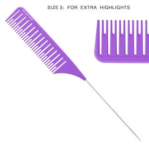 Vellen Weave Tail Comb 5 Set- Perfect for All High Lights - Purple Rose Violet