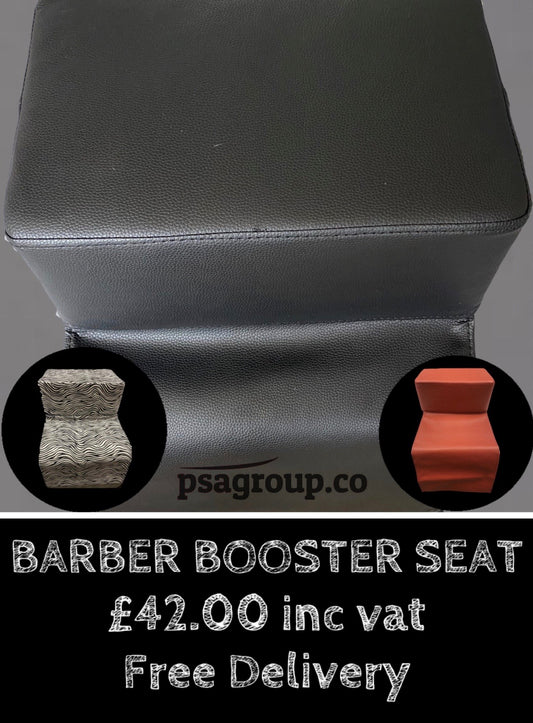 Barber Booster Seat - Black, Red or Zebra