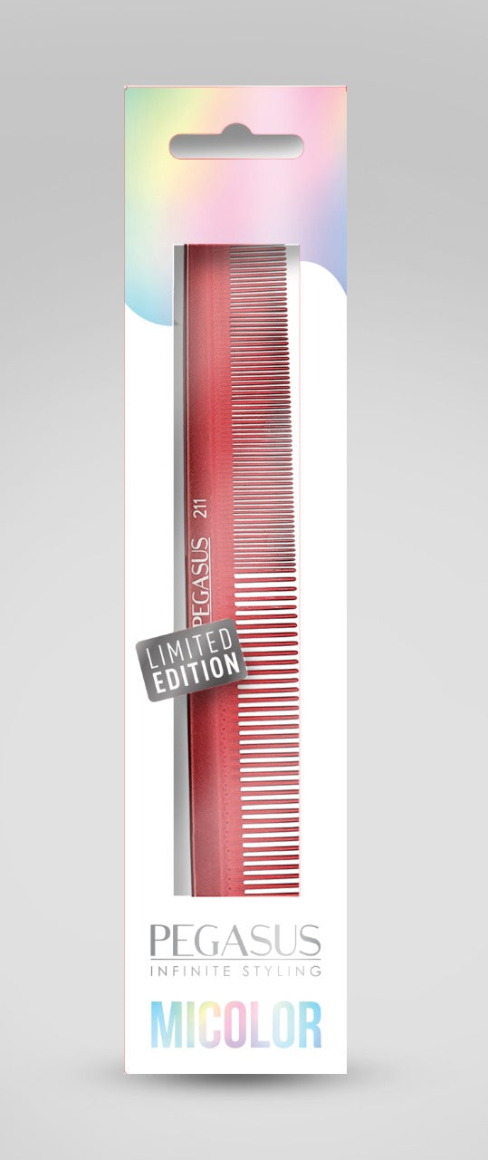 Pegasus 123/7 Extra Long Metal Tail Comb - Metallic Green