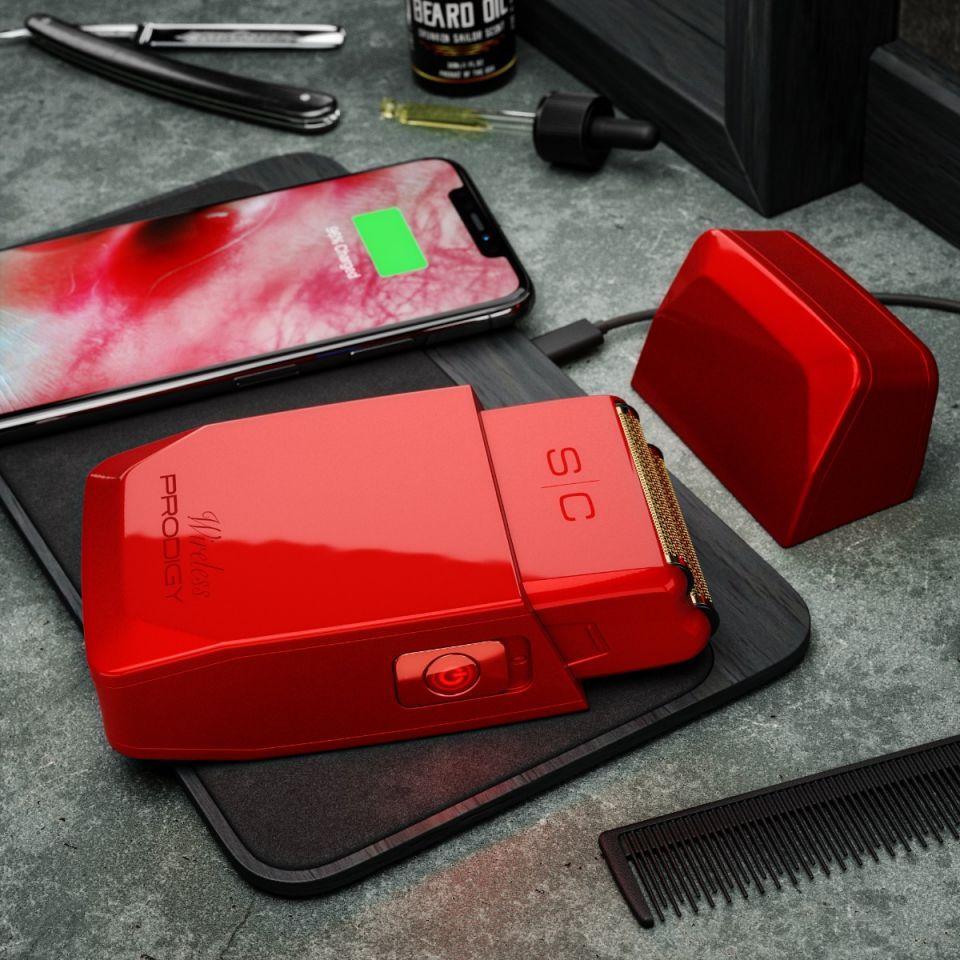 SC Stylecraft Wireless Prodigy Foil Shaver - Shiny Metallic Red