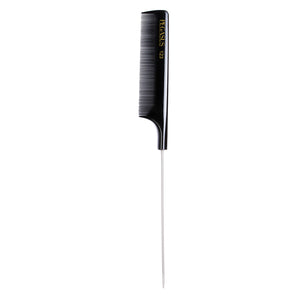 Pegasus 123/7 Extra Long Metal Tail Comb - Black