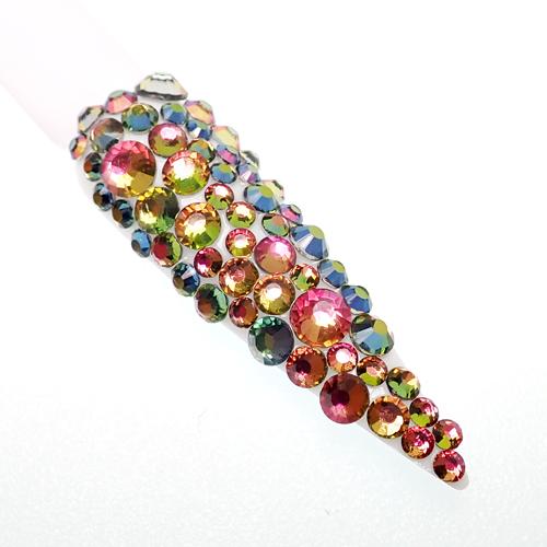Claw Culture Genuine Cristallo Nail Stones - Green Rainbow