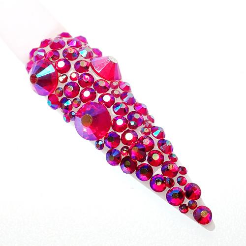 Claw Culture Genuine Cristallo Nail Stones - Red Rainbow