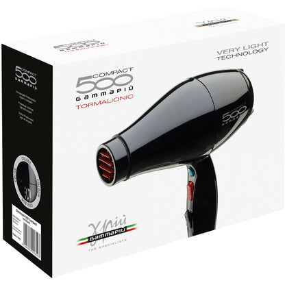 Gamma+ 500 Compact Tourmalionic Hairdryer - Available in Black or Pink