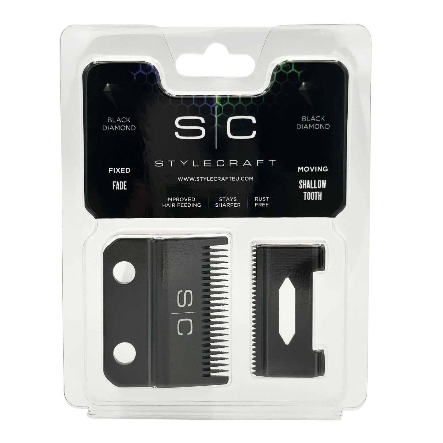 StyleCraft Clipper Blade Set - DLC Fixed Fade Blade with Shallow Tooth Cutter