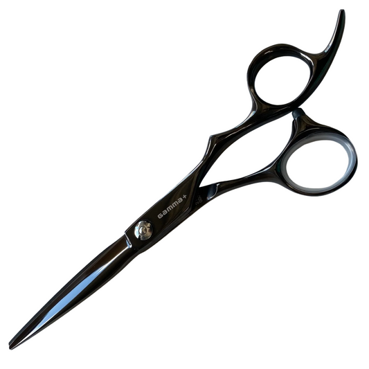 Gamma+ Premium Line Black Titanium 6.00" Hairdressing Scissors