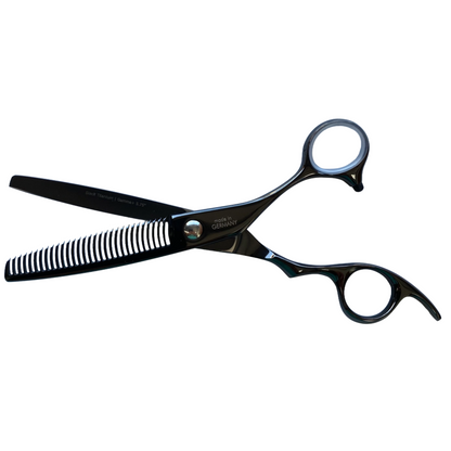 Gamma+ Premium Line Black Titanium 5.75" Thinner Hairdressing Scissors