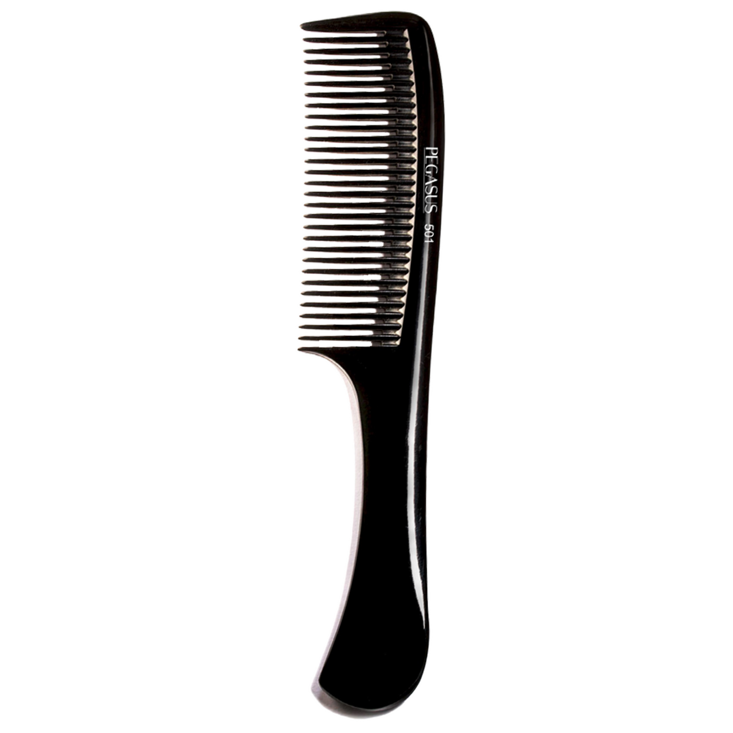 Pegasus 501 Hard Rubber Coarse Teeth Shampoo/Colour Rake Comb - Black