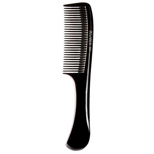 Pegasus 501 Hard Rubber Coarse Teeth Shampoo/Colour Rake Comb - Black