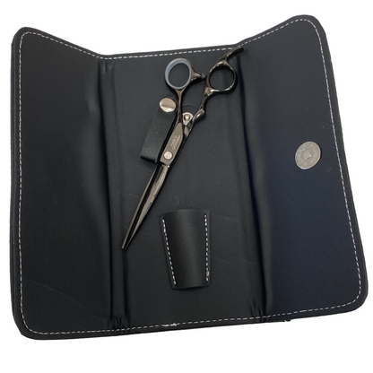Gamma+ Premium Line Black Titanium 7.00" Hairdressing Scissors