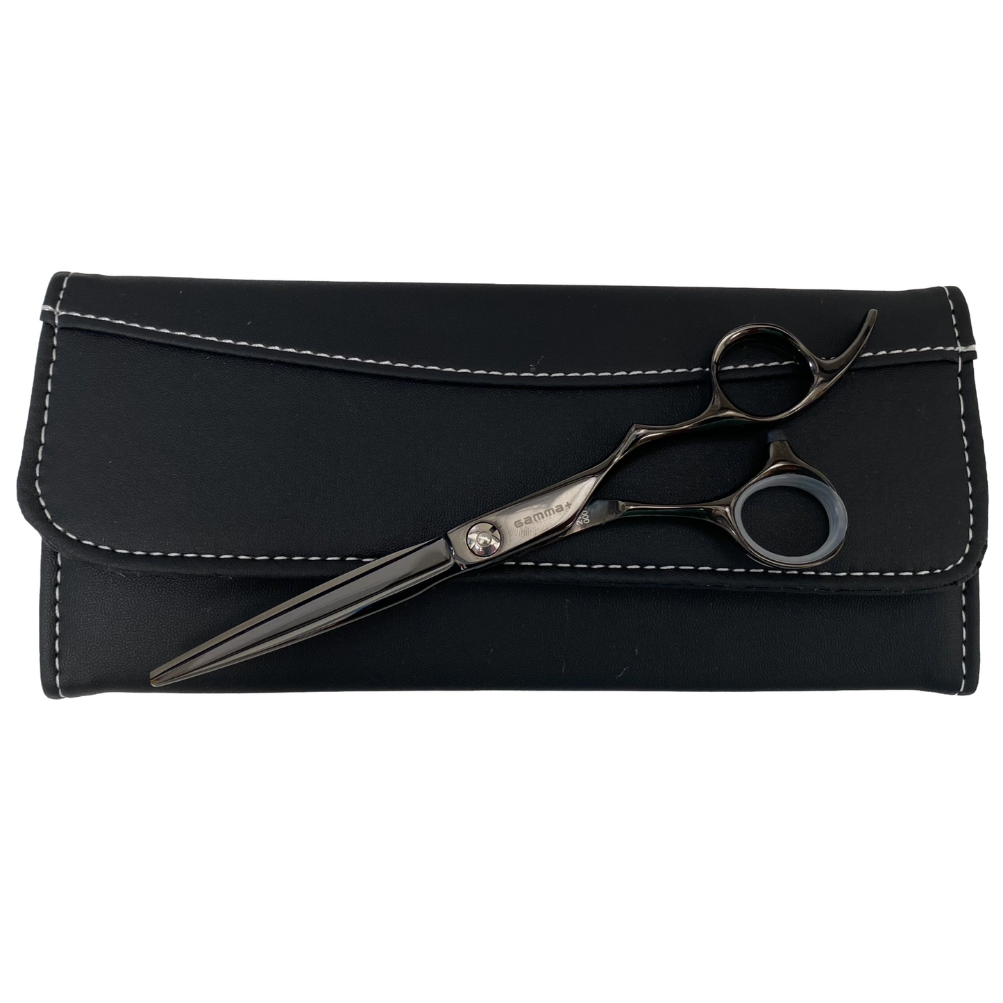 Gamma+ Premium Line Black Titanium 6.5" Hairdressing Scissors