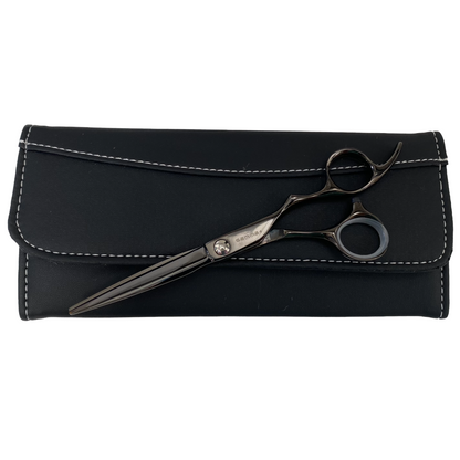 Gamma+ Premium Line Black Titanium 6.5" Hairdressing Scissors