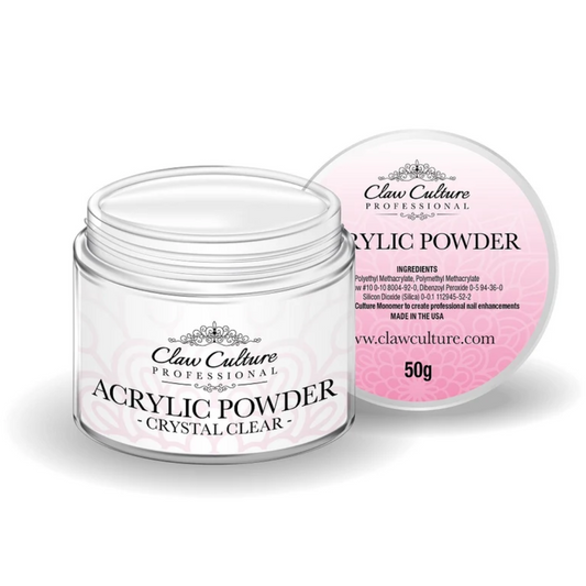 Claw Culture Acrylic Powder 50g - Crystal Clear