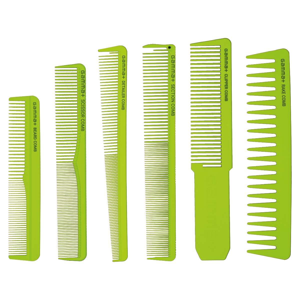 NEW Gamma+ 6pcs Comb Set with Storage Case - Available in 3 Colours