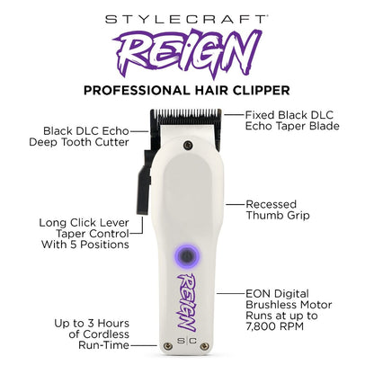 NEW StyleCraft Reign EON Digital Brushless Motor Clipper