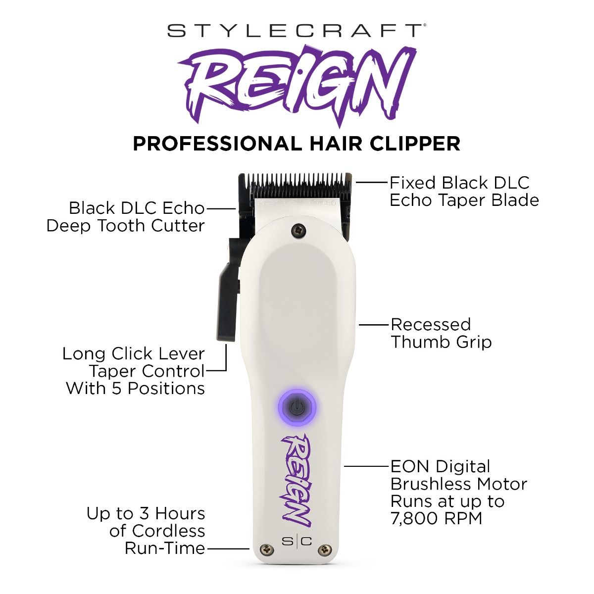 NEW StyleCraft Reign Clipper & Trimmer Combo