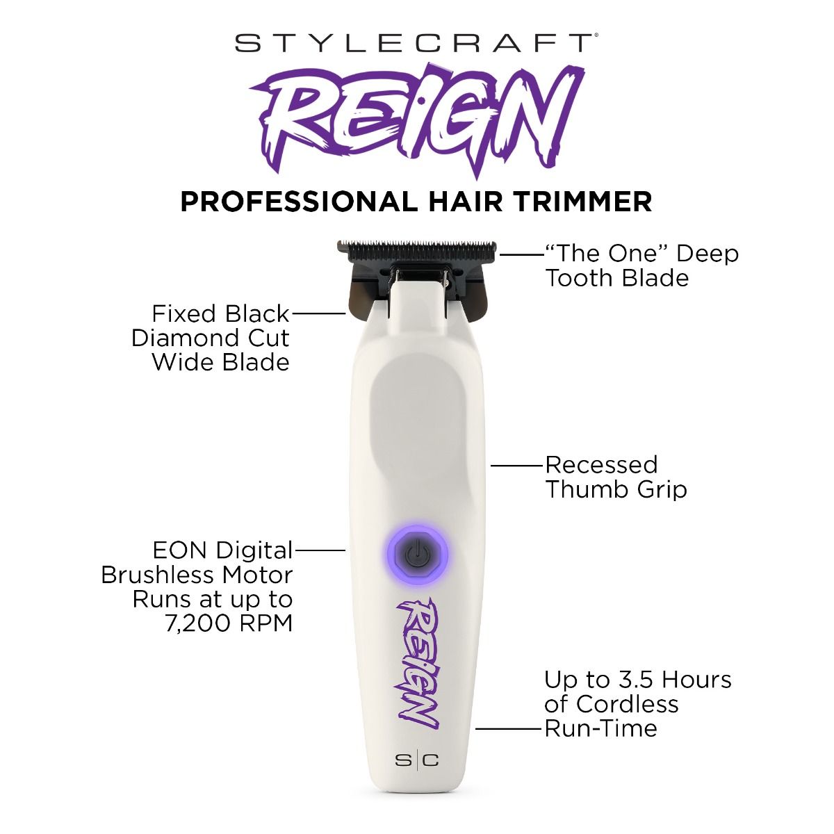 NEW StyleCraft Reign EON Digital Brushless Motor Trimmer