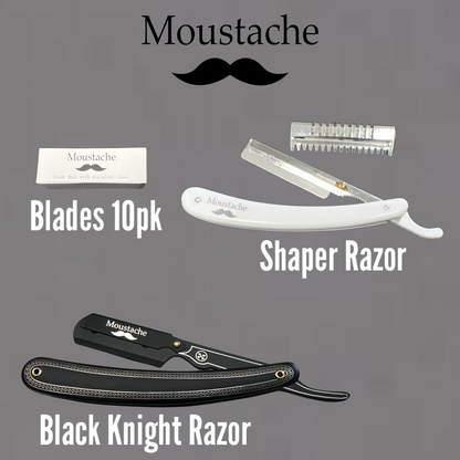 Moustache Feather Custom Folding Shaper Razor