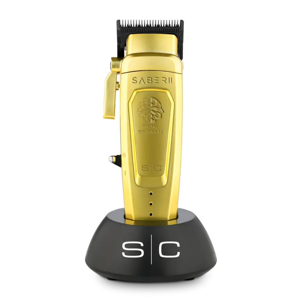 NEW StyleCraft Saber 2.0 Digital Brushless Motor Clipper - Gold