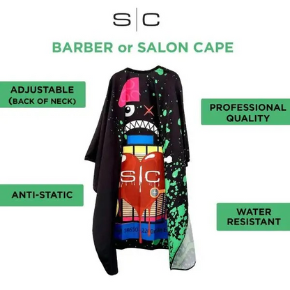 StyleCraft Waterproof Barber/Stylist Cape - Radioactive Green