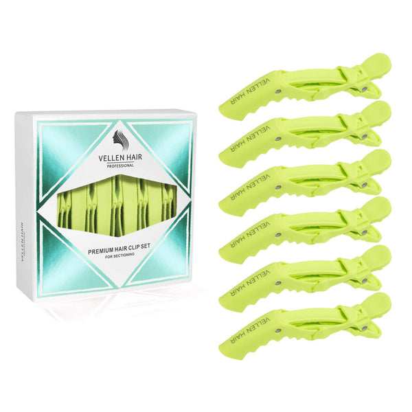 *Vellen Alligator Clips - 6 Pack Lime Green