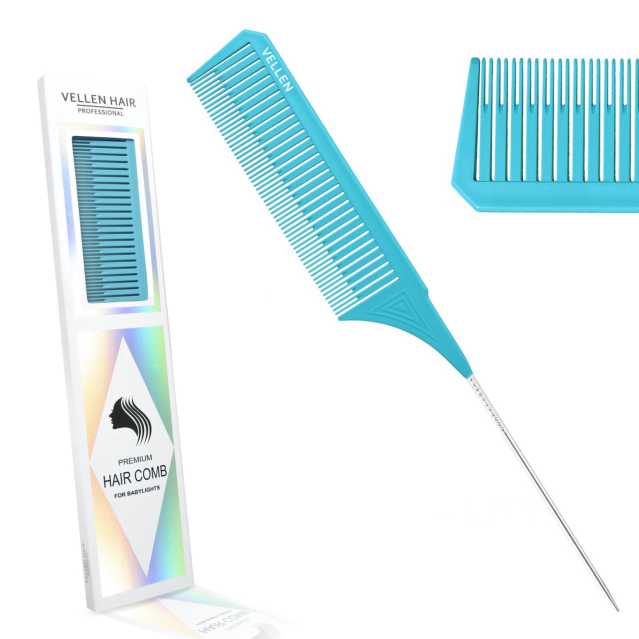*Vellen Weave Tail Comb - Perfect for High Lights - Blue