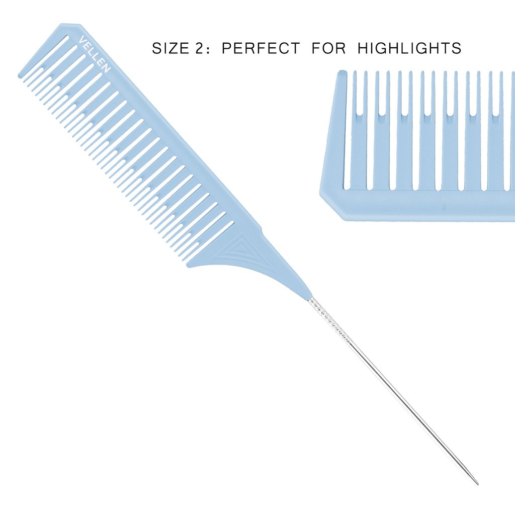 *Vellen Weave Tail Comb 3 Set- Perfect for All High Lights - Blue