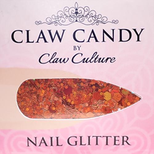 Claw Culture Claw Candy Nail Glitter - Choc Orange