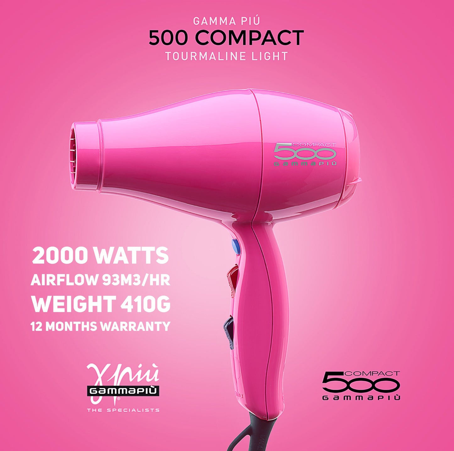 *Gamma+ 500 Ultra Light Compact - Black or Pink
