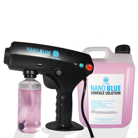 Crazy Bull Nano Blue Sanitiser Gun & Solution