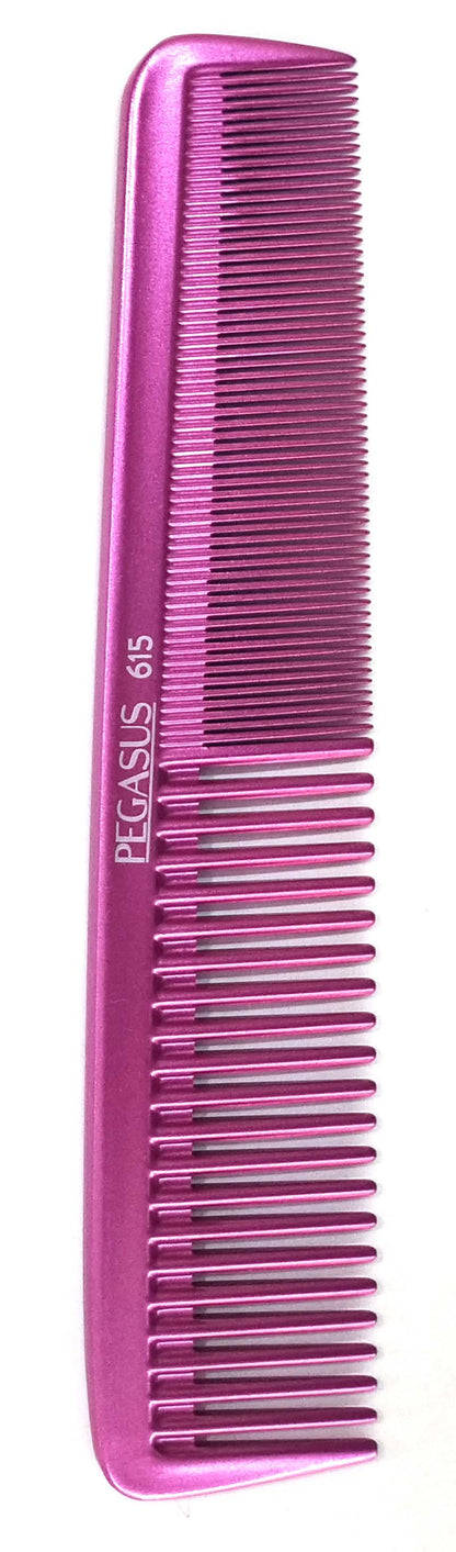 *Pegasus 615 Clipper Tapering Square Back Large Cutting Comb - Metallic Pink