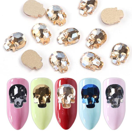 Claw Culture Skull Crystal Nail Stones - Available in 5 Colours