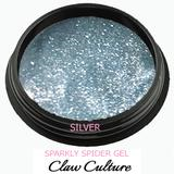 Claw Culture Sparkly Spider Gel Silver