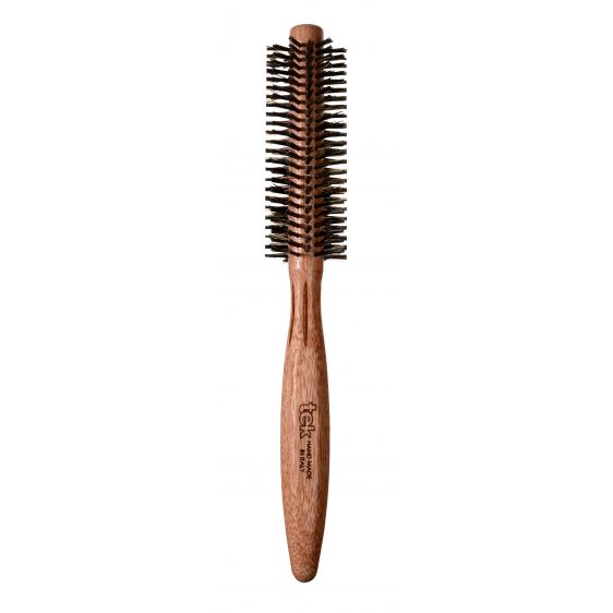 Tek Mahogany Round Brush with Reinforced Wild Boar Bristles 35mm