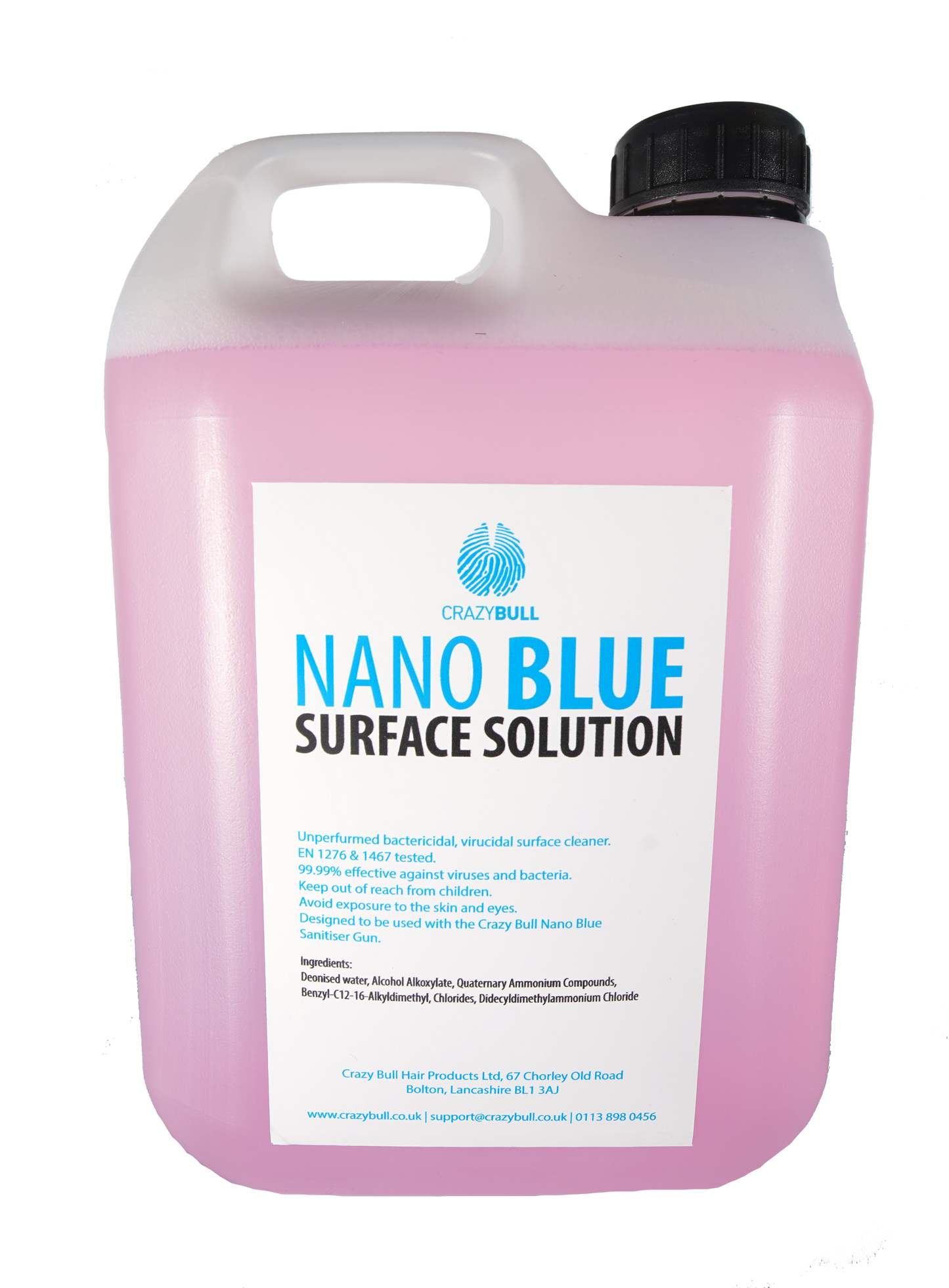 Crazy Bull Nano Blue - Nano-vapour Surface Sanitising Solution (5 Litre)